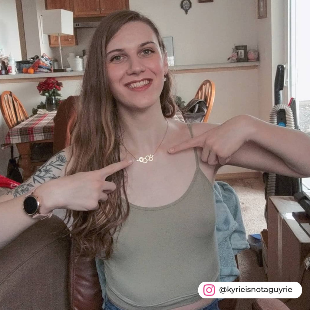 HRT Estrogen Molecule Necklace