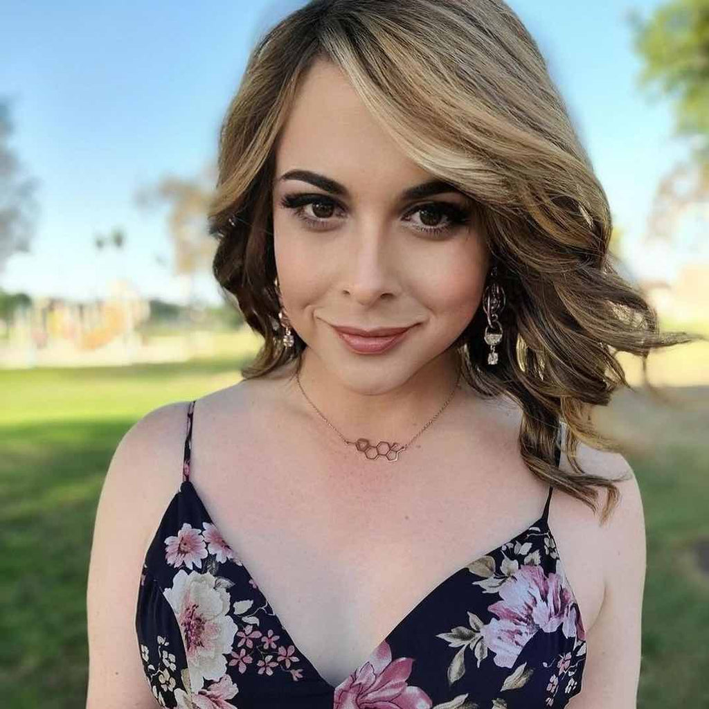 HRT Estrogen Molecule Necklace