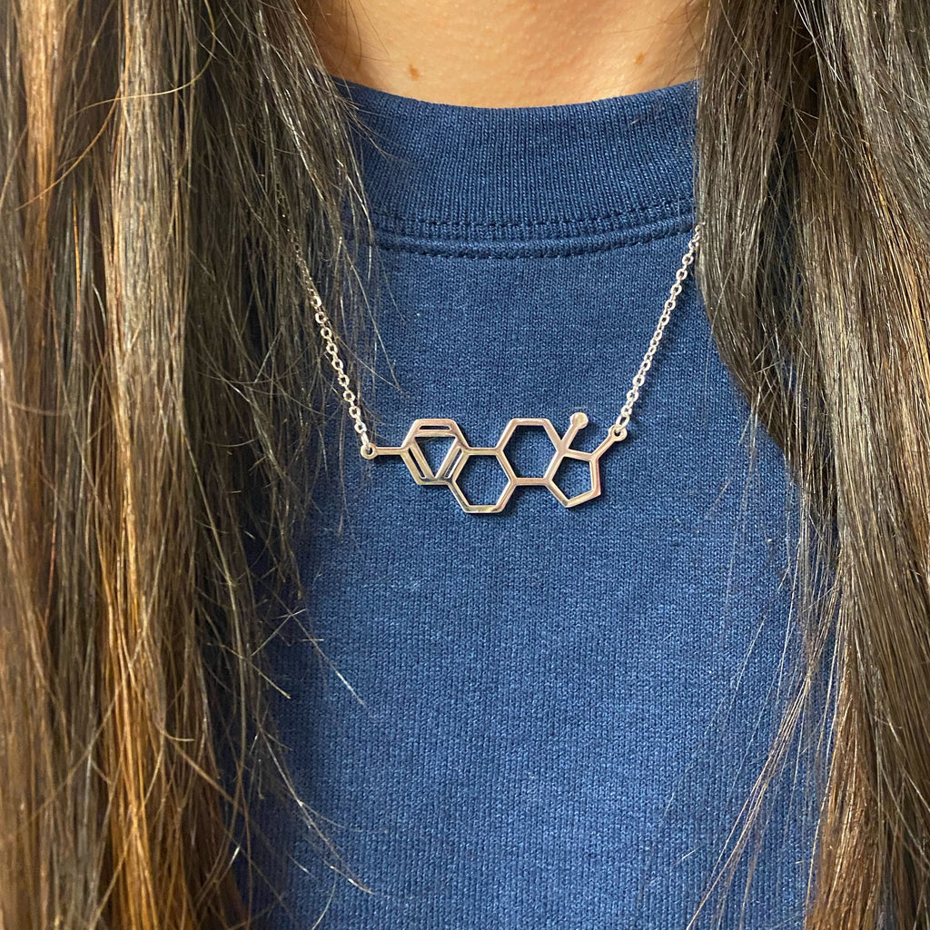 HRT Estrogen Molecule Necklace